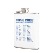 Morse Code NAVO Fonetisch Alfabet Heupfles (Links)