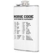 Morse Code NAVO Fonetisch Alfabet Heupfles (Links)