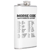 Morse Code NAVO Fonetisch Alfabet Heupfles (Rechts)