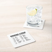 Morse Code NAVO Fonetisch Alfabet Kartonnen Onderzetters (Insitu)