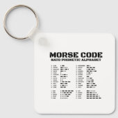 Morse Code NAVO Fonetisch Alfabet Sleutelhanger (Voorkant)