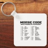Morse Code NAVO Fonetisch Alfabet Sleutelhanger (Voorkant)