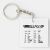 Morse Code NAVO Fonetisch Alfabet Sleutelhanger (voorkant)