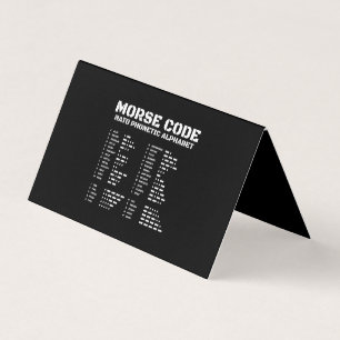 Morse Code & NAVO Phonetic Alphabet Design Zwart Kaart