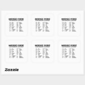 Morse Code & NAVO Phonetic Alphabet Unieke editie Vierkante Sticker (Vel)