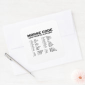 Morse Code & NAVO Phonetic Alphabet Unieke editie Vierkante Sticker (Envelop)