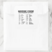 Morse Code & NAVO Phonetic Alphabet Unieke editie Vierkante Sticker (Tas)