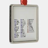 Morse Code of CW-kerstversiering Metalen Ornament (Rechts)