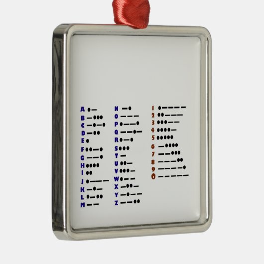 Morse Code of CW-kerstversiering Metalen Ornament (Rechts)