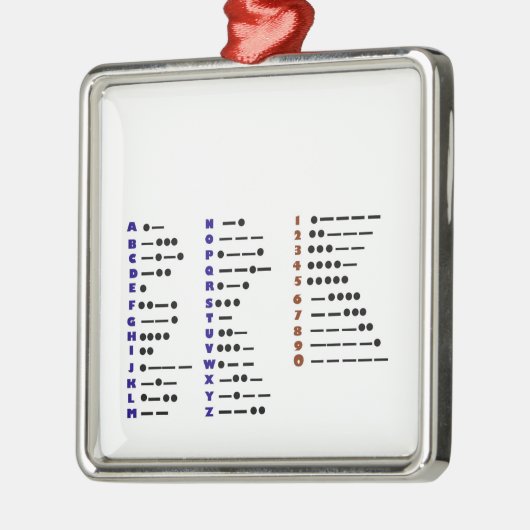 Morse Code of CW-kerstversiering Metalen Ornament (Links)