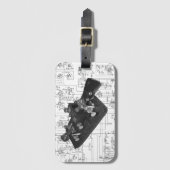 Morse Code Radio Key Schematisch Bagagelabel (Voorkant (verticaal))