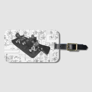 Morse Code Radio Key Schematisch Bagagelabel