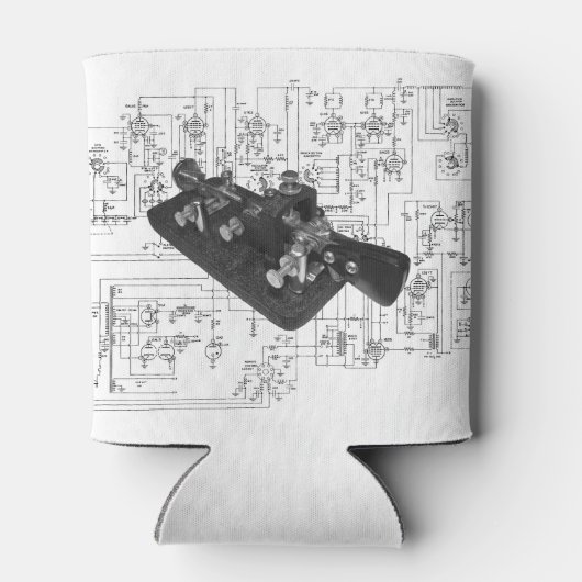 Morse Code Radio Key Schematisch Blikjeskoeler (Achterkant)