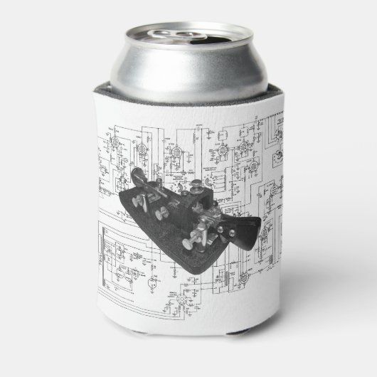 Morse Code Radio Key Schematisch Blikjeskoeler (Blikje Achterkant)