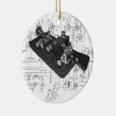 Morse Code Radio Key Schematisch Keramisch Ornament (Rechts)