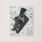 Morse Code Radio Key Schematisch Legpuzzel (Verticaal)