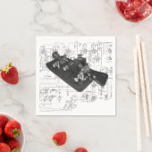 Morse Code Radio Key Schematisch Servetten (Insitu)