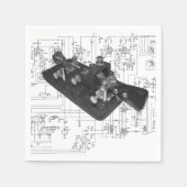 Morse Code Radio Key Schematisch Servetten (Voorkant)