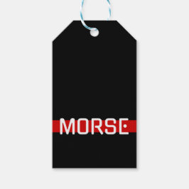MORSE Code Red Line Design Cadeaulabel