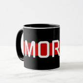 MORSE Code Red Line Design Mok (Voorkant links)