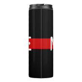 MORSE Code Red Line Design Thermosbeker (Achterkant)