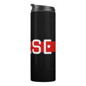 MORSE Code Red Line Design Thermosbeker (Geroteerd rechts)