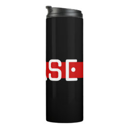 MORSE Code Red Line Design Thermosbeker
