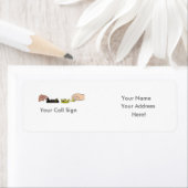 Morse code sleutels & vuisten adreslabel - aanpass etiket (Insitu)