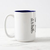 Morse Code: Sneller dan SMS (International Morse) Tweekleurige Koffiemok (Links)