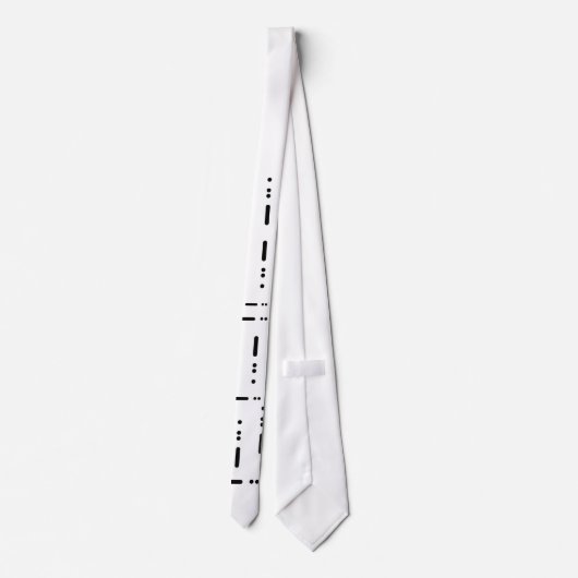 Morse Code "Stropdas" Stropdas door Brownielocks (Achterkant)