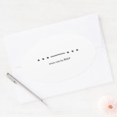 Morse code voor HELP Ovale Sticker (Envelop)