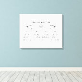 Morse codestructuurdiagram canvas afdruk (Insitu (Houten vloer))