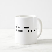 Morse DIT DAH Koffiemok (Voorkant rechts)