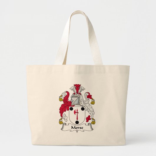 Morse Family Crest Grote Tote Bag (Voorkant)
