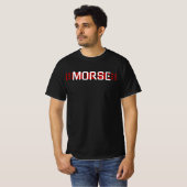 MORSE SOS – Red Signal Code Design T-shirt (Voorkant volledig)