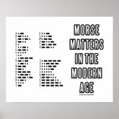 Morse zaken in de moderne tijd (morse code) poster (Voorkant)