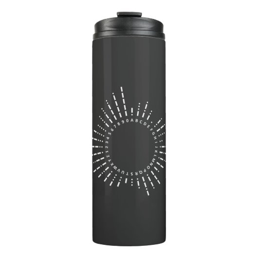 Morsecode alfabet van A tot Z Thermosbeker (Voorkant)