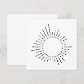 Morsecode Cirkelkaart A–Z & 0–9 Minimalistisch Kaart (Voorkant / Achterkant)