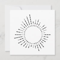 Morsecode Cirkelkaart A–Z & 0–9 Minimalistisch