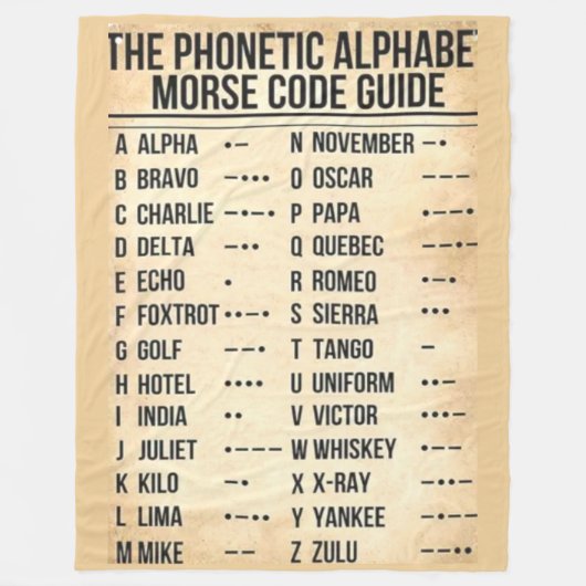 MORSECODE FLEECE DEKEN (Voorkant)