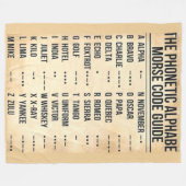 MORSECODE FLEECE DEKEN (Voorkant (Horizontaal))