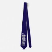 Morsecode "Ik ben een betweter" Leuk Blauw Stropdas (Voorkant)