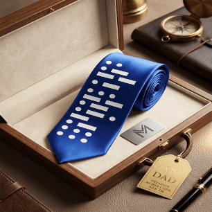 Morsecode "Ik ben een Smartass" Grappig Cool Blue Stropdas