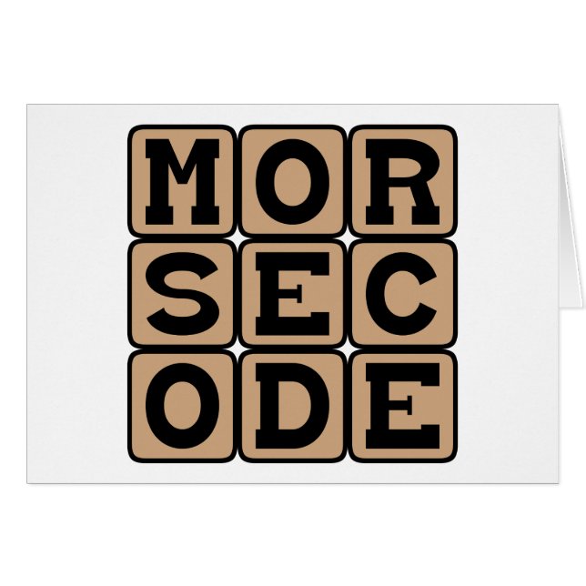 Morsecode, Systeem van Punten en Strepen (Voorkant Horizontaal)