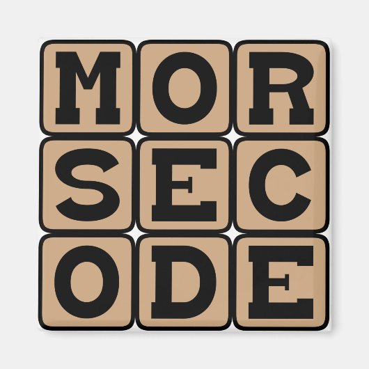 Morsecode, Systeem van Punten en Strepen Magneet (Voorkant)