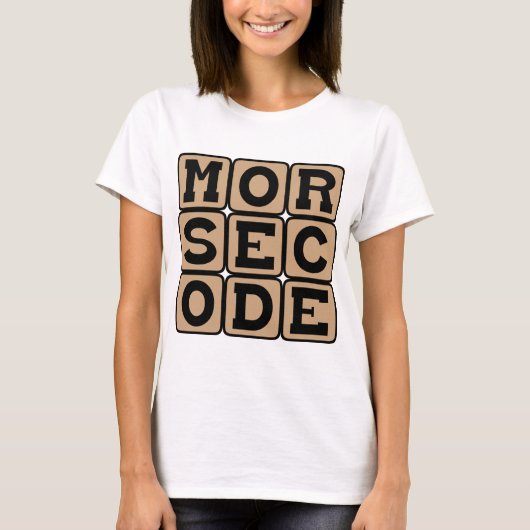 Morsecode, Systeem van Punten en Strepen T-shirt (Voorkant)
