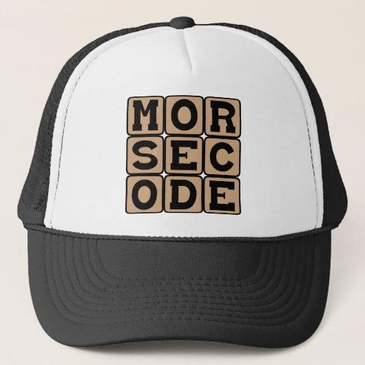 Morsecode, Systeem van Punten en Strepen Trucker Pet (Voorkant)