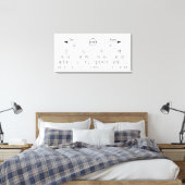 Morsecodeboom binair boomdiagram  canvas afdruk (Insitu (Slaapkamer))