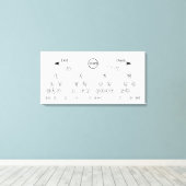 Morsecodeboom binair boomdiagram  canvas afdruk (Insitu (Houten vloer))