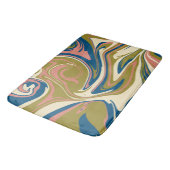 Morsen - Blauw, Olijfgroen, Roze en Cream Badmat (Gekanteld)